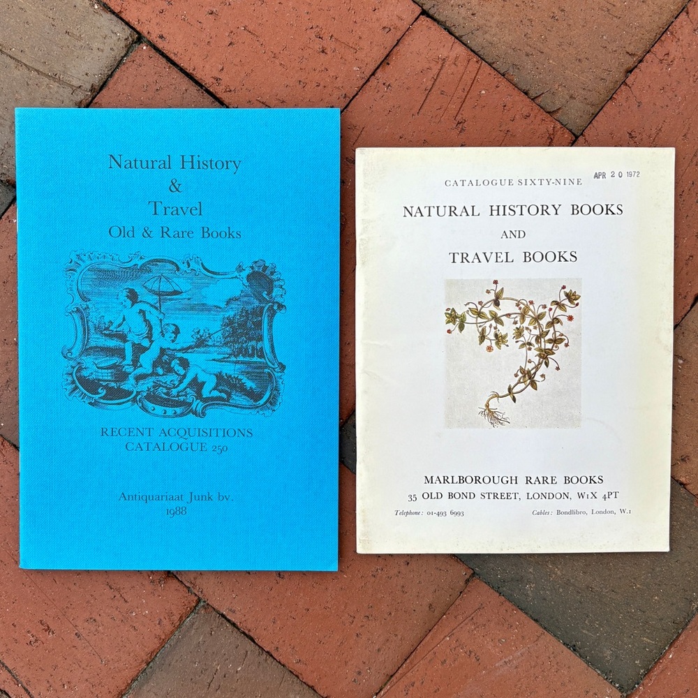 2 Natural History Traveler Books Catalogues Rare Book Engraving Horse Clsssical